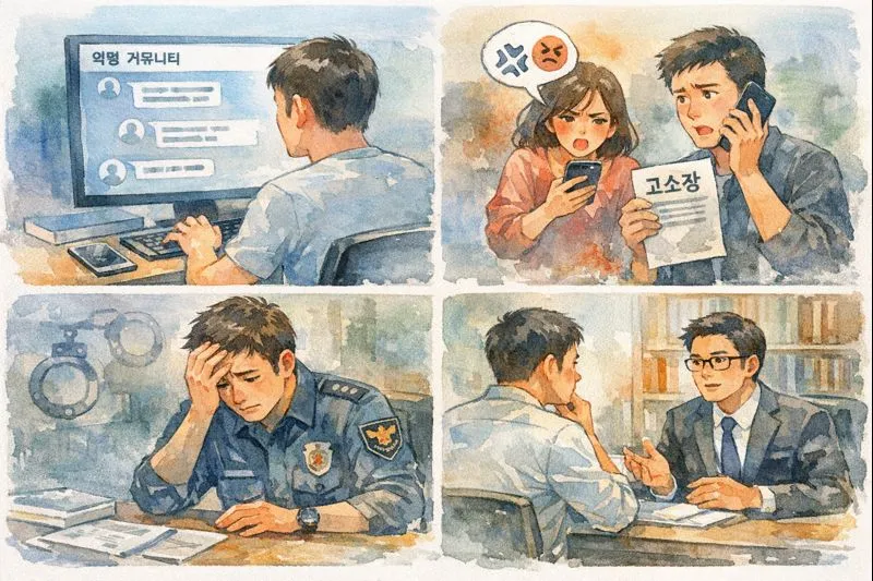 통매음기소유예를 위해 상담을 요청한 의뢰인