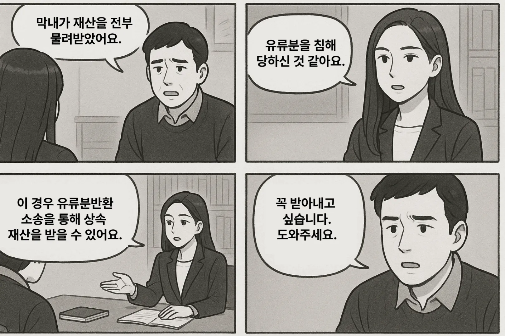 유류분반환소송 제기 경위 업무 사례