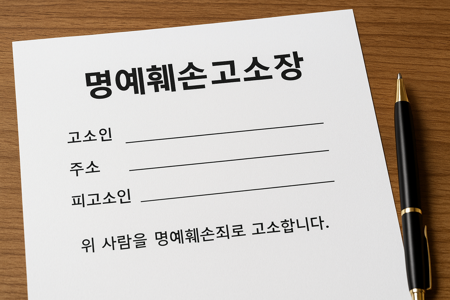 명예훼손고소장을 받은 사연