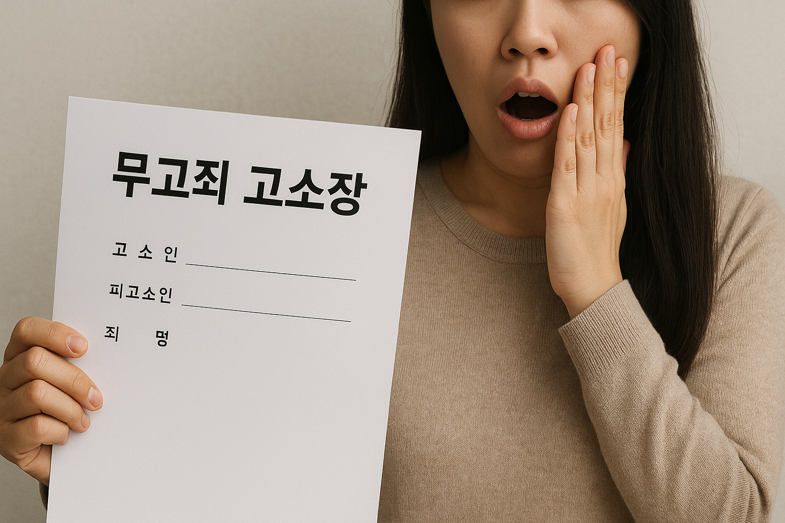 무고죄고소장 받은 의뢰인