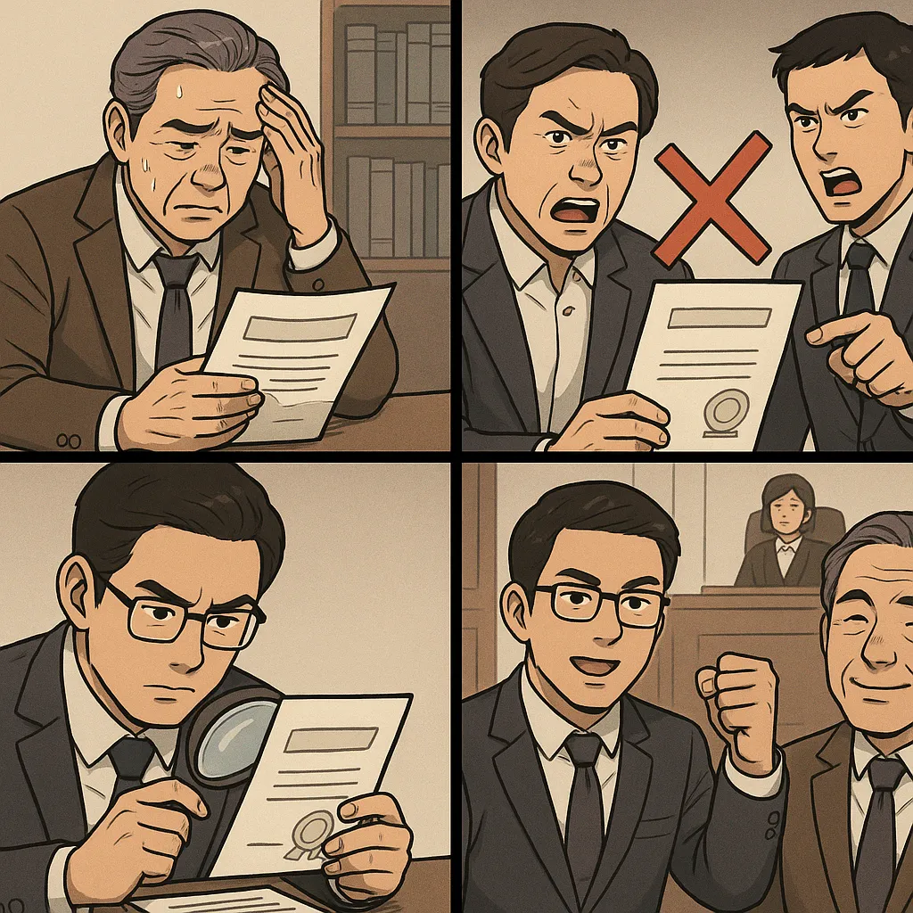 부산변호사상담 결과 사문서위조죄 등 혐의 모두 무죄 판결