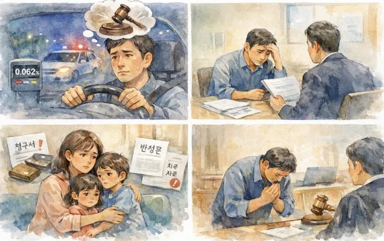 음주운전재범처벌 의뢰인 사례 대륜 변호사 조력