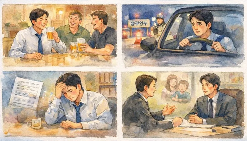 음주운전형사처벌 위기 의뢰인 사례