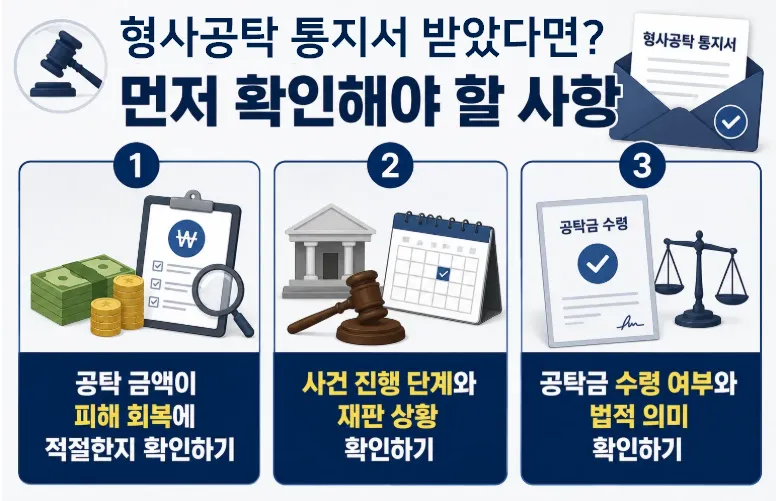 형사공탁 통지서를 받았다면? 피해자가 확인해야 할 부분