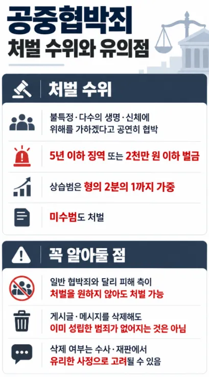 협박죄성립요건으로 본 공중협박죄