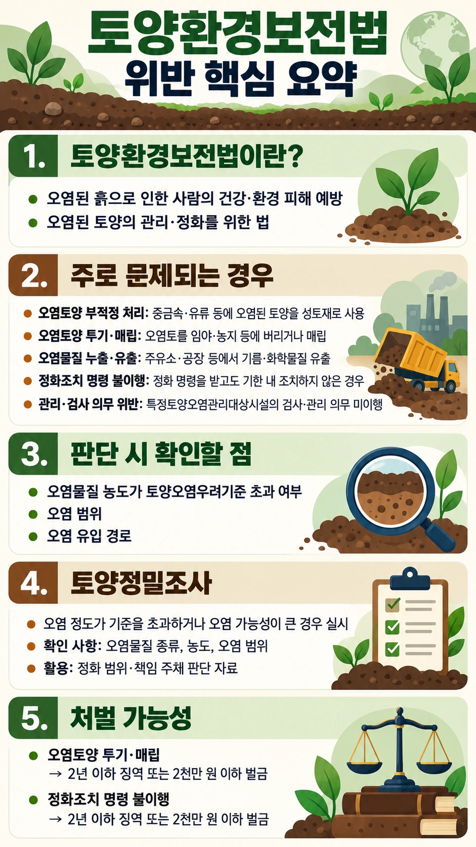 토양환경보전법위반, 핵심 요약