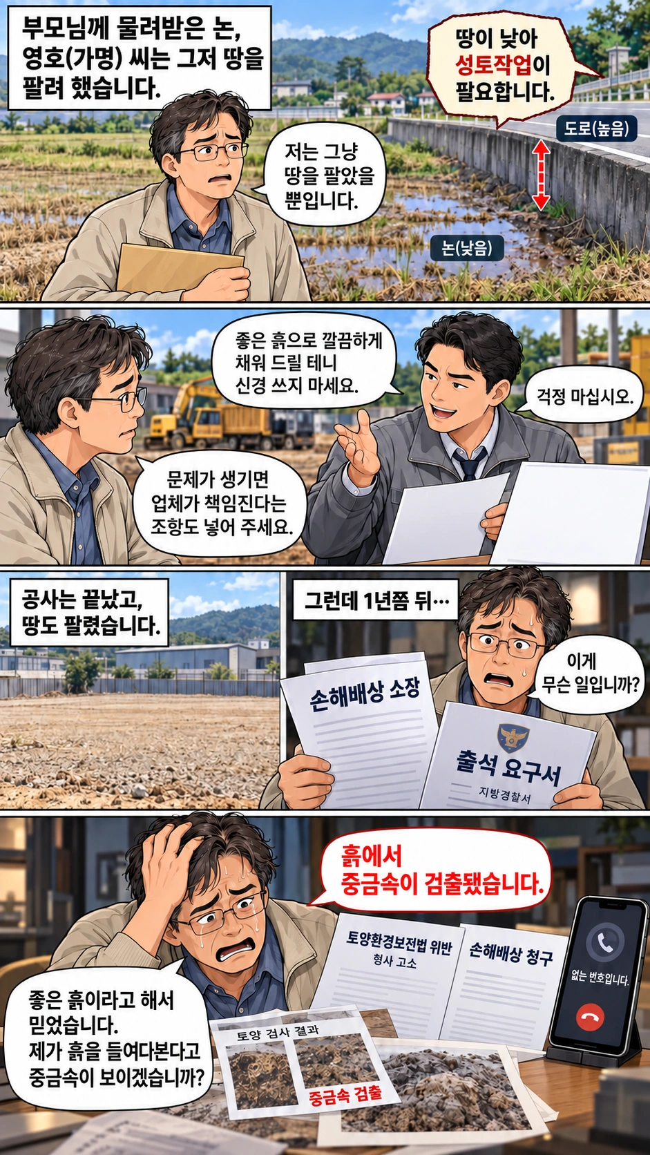 토양환경보전법위반으로 고소당한 의뢰인