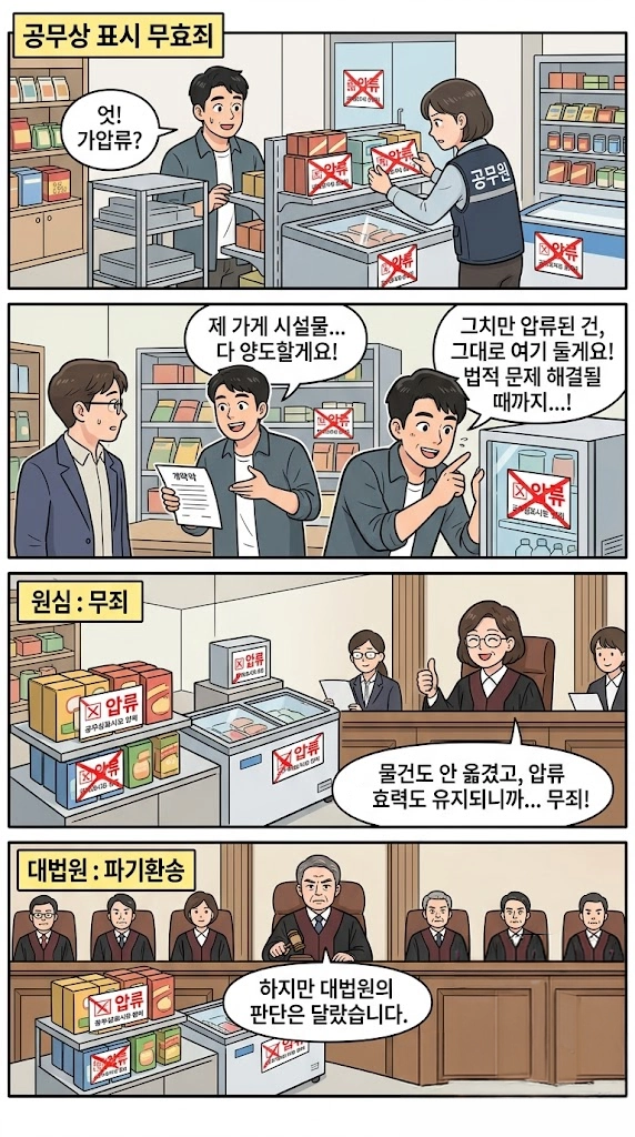 공무상표시무효죄 성립요건과 처벌 기준을 설명하는 이미지