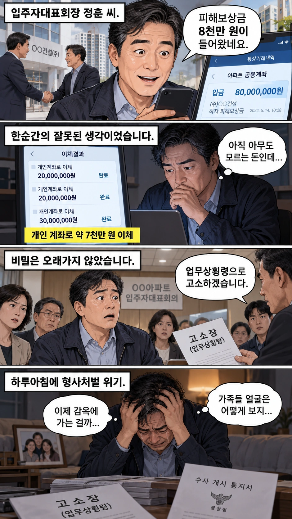 공금횡령처벌 의뢰인 사연