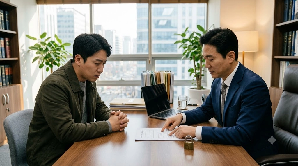 비밀침해죄 합의서 작성 항목을 안내하는 이미지