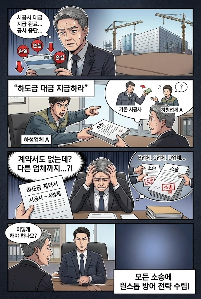 하도급계약 체결 시 확인해야 할 주요 조건과 주의사항을 살펴보는 모습