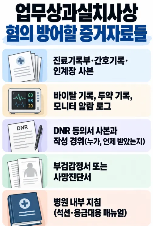 확보해야 할 업무상과실치상형량 방어 자료