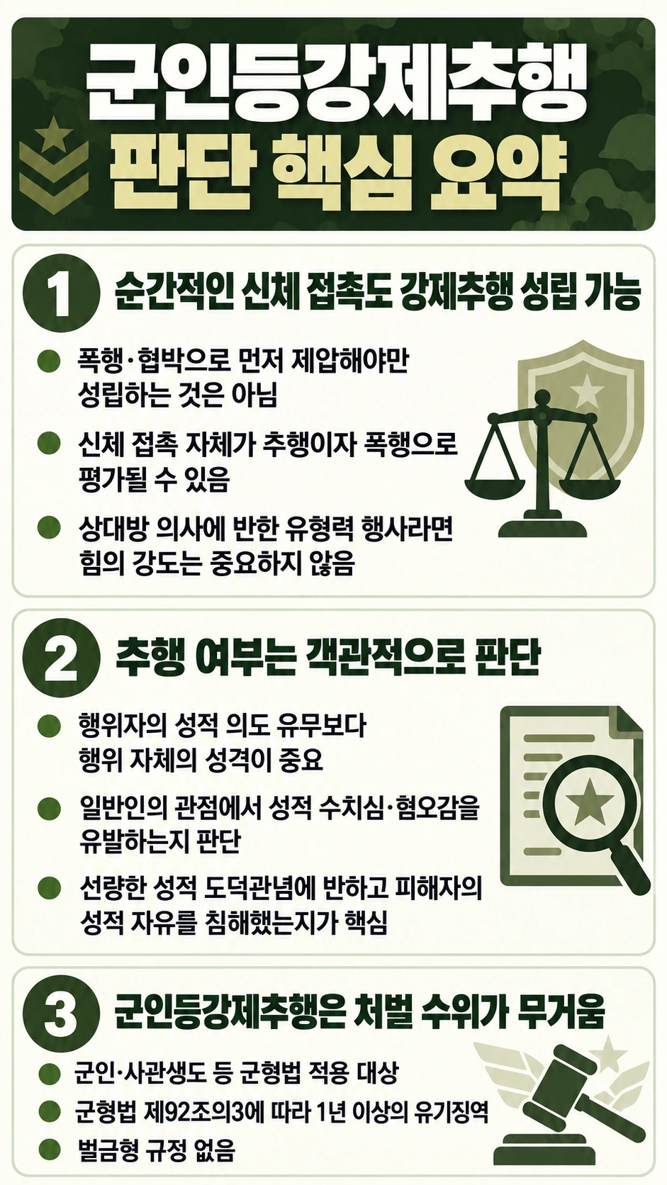 평택로펌, 군인등강제추행 사건 관련 법령