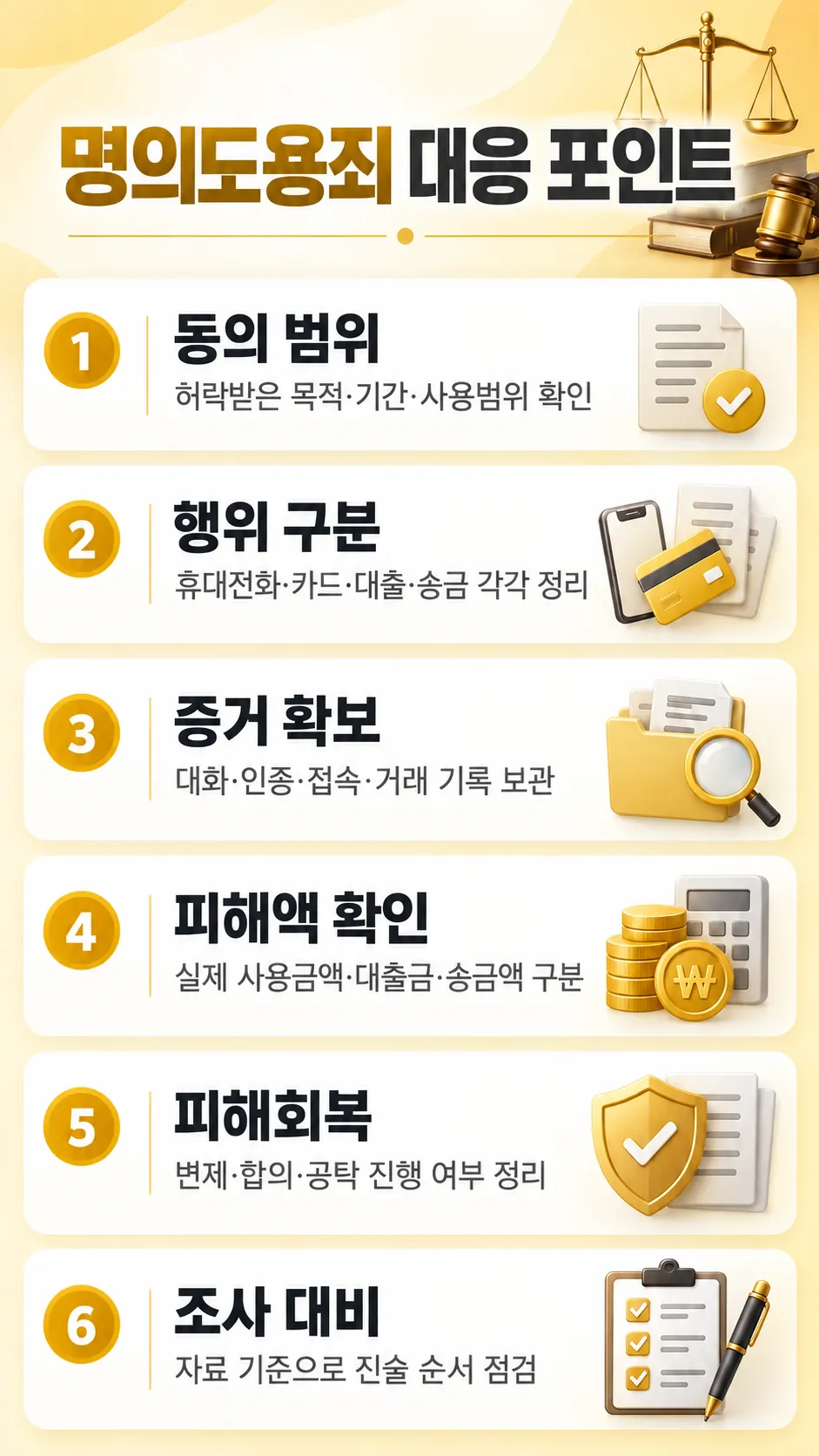 명의도용처벌에 대한 대응 방법 설명