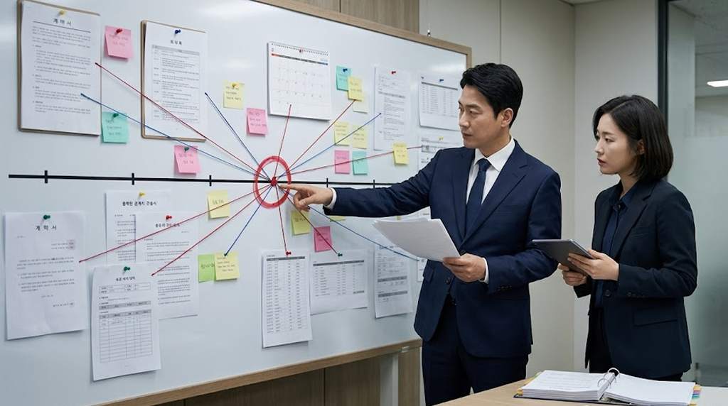 김해변호사 상담 전 준비해야 할 자료와 확인사항을 정리한 이미지