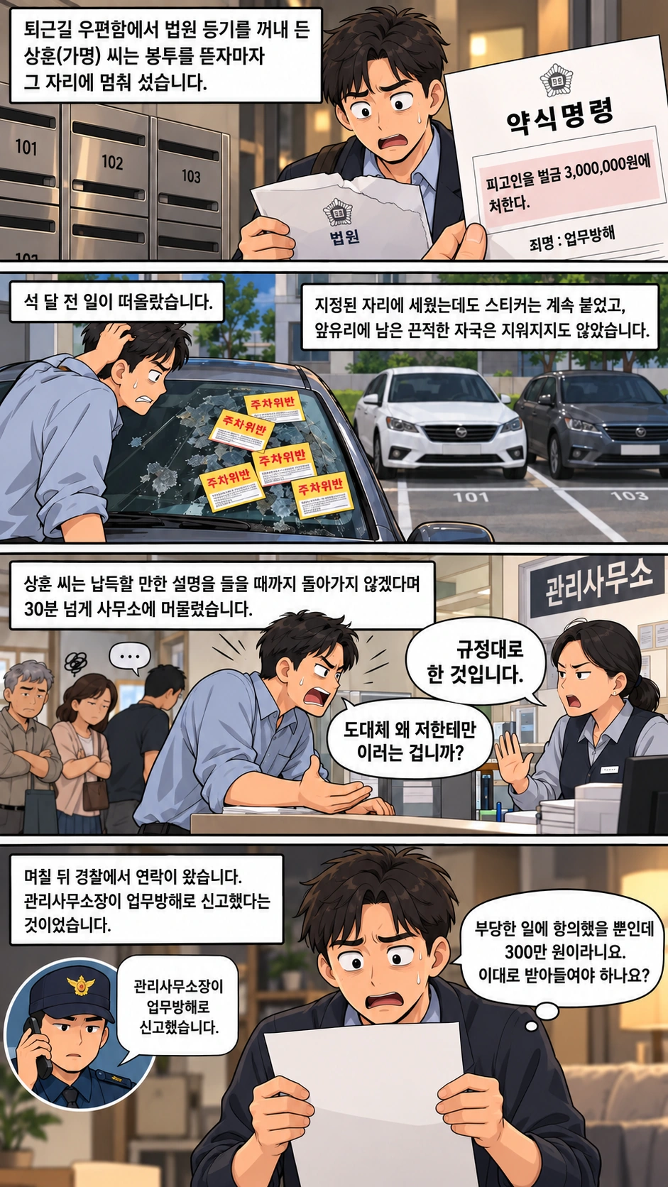 업무방해죄벌금 받은 가상의 사례