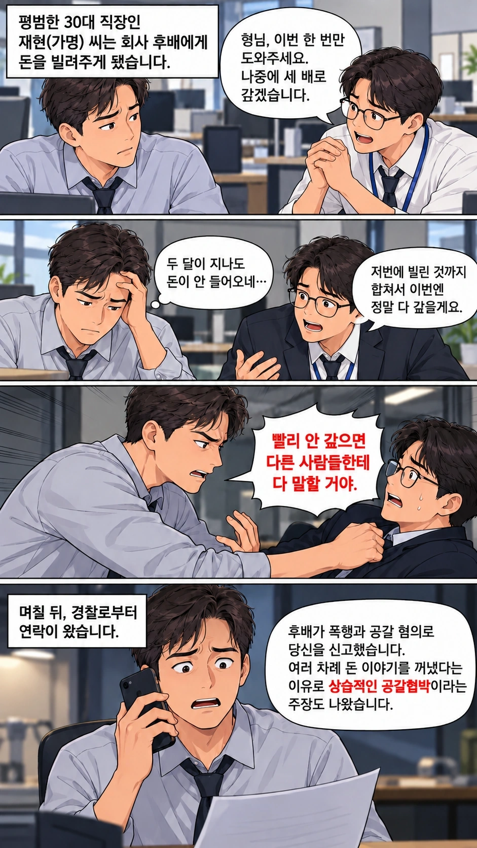 공갈협박 실제 사례