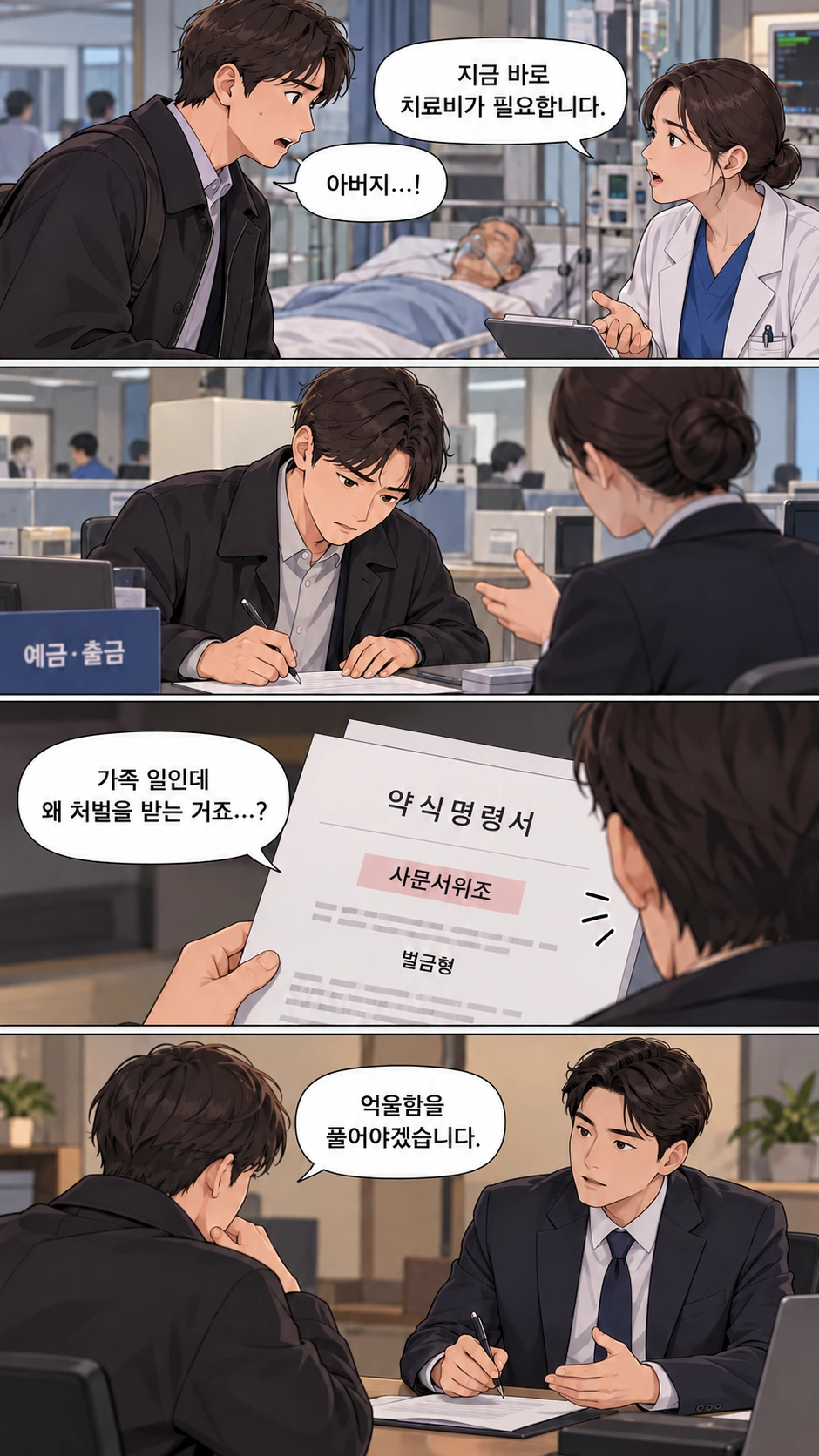 아버지 병원비 동의서로 사문서위조형량을 받은 사례