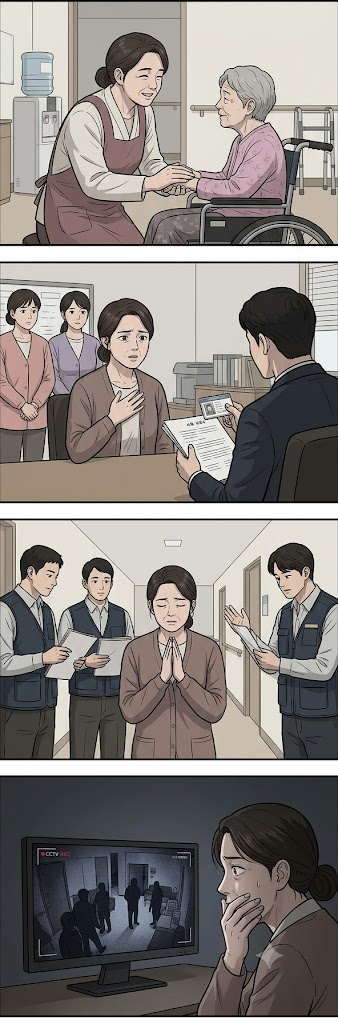 노인학대처벌 기준과 노인복지법상 금지되는 학대행위를 설명하는 이미지
