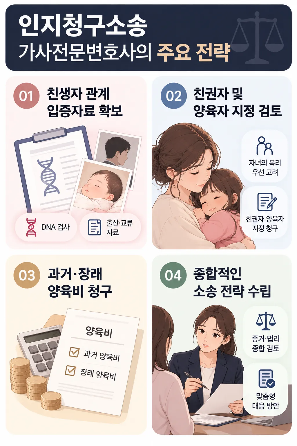 인지청구소송 가사전문변호사 주요 대응전략