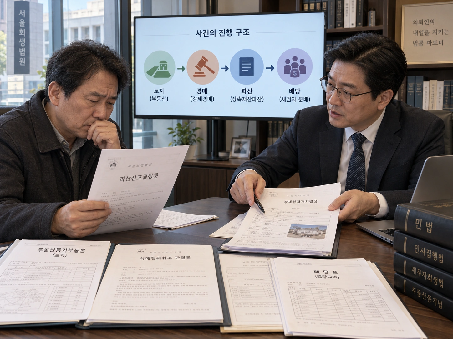 사해행위취소로 되찾은 토지에 파산절차가 이어진 사건