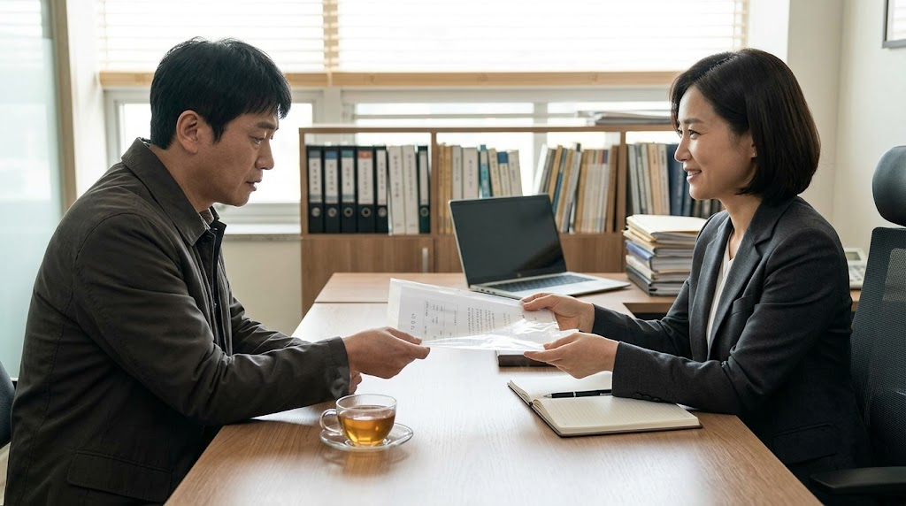 일산법무법인에서 사건의 핵심 쟁점과 대응 방향을 상담하는 이미지