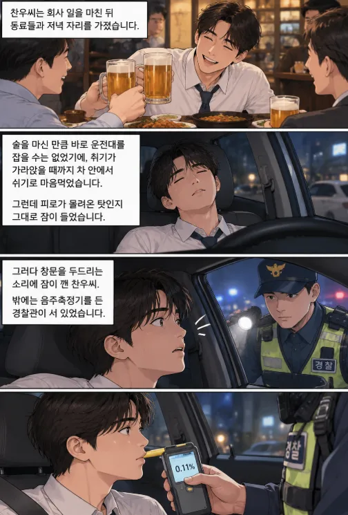 삼척음주운전전문변호사 의뢰인의 항변 “차가 멋대로 움직인 거에요”