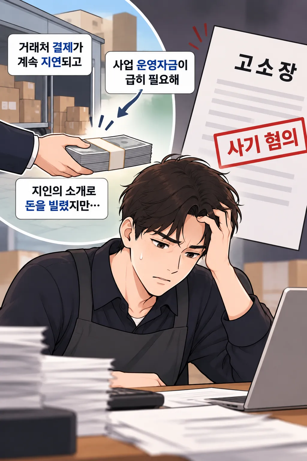 사업 악화로 빚 상환하지 못해 사기 혐의 고소