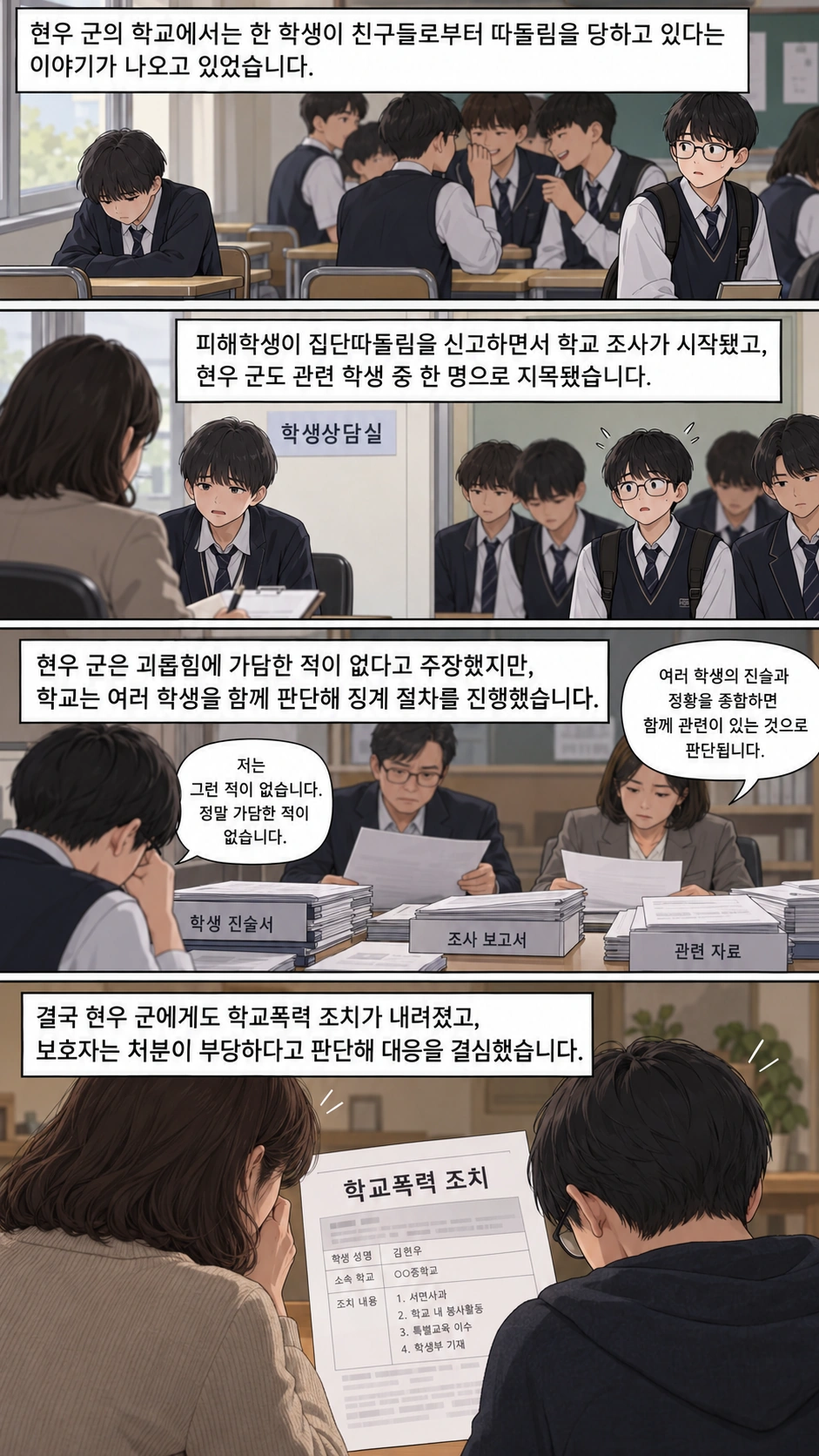 태백학교폭력전문변호사 괴롭힘에 가담하지 않았는데 학교폭력조치를 받은 의뢰인