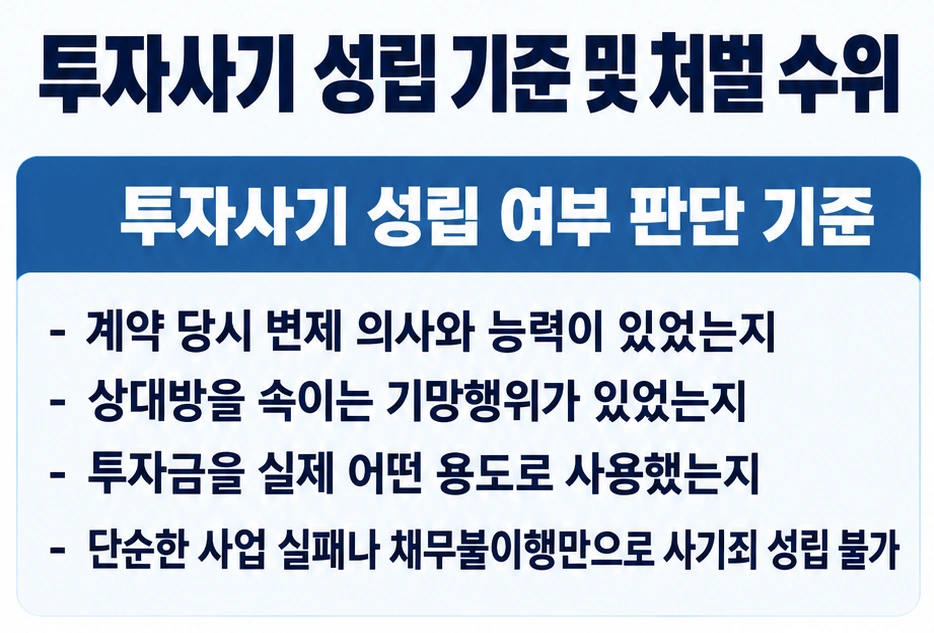 투자사기의 성립 요건