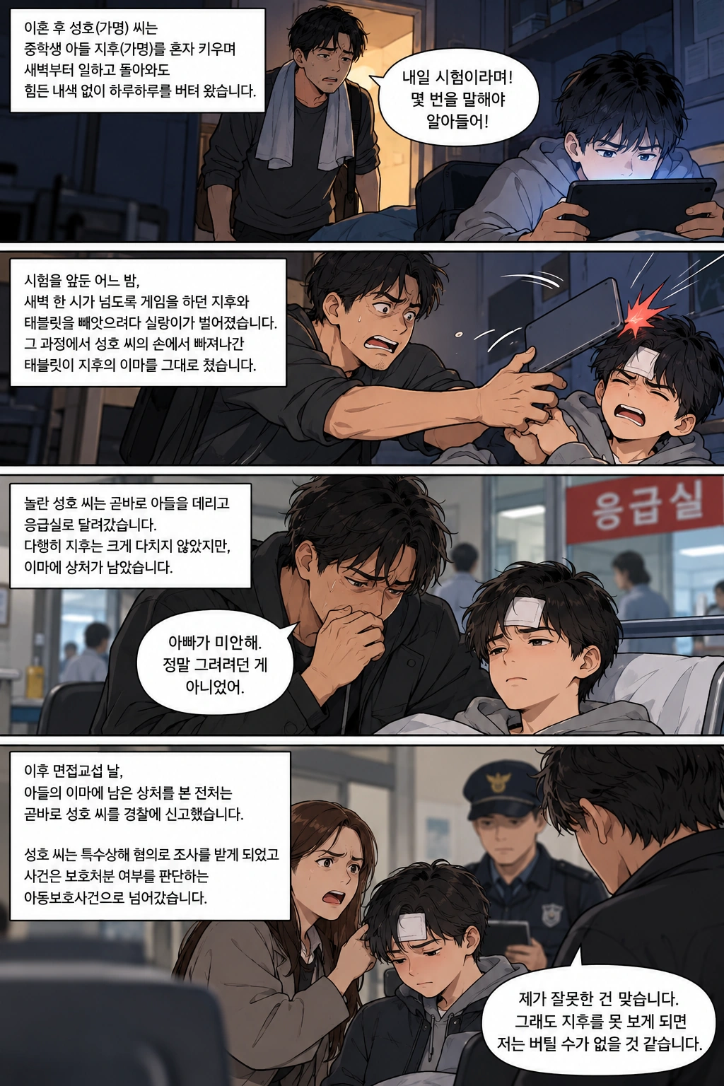 가정폭력 신고로 인한 보호처분 위기 사례