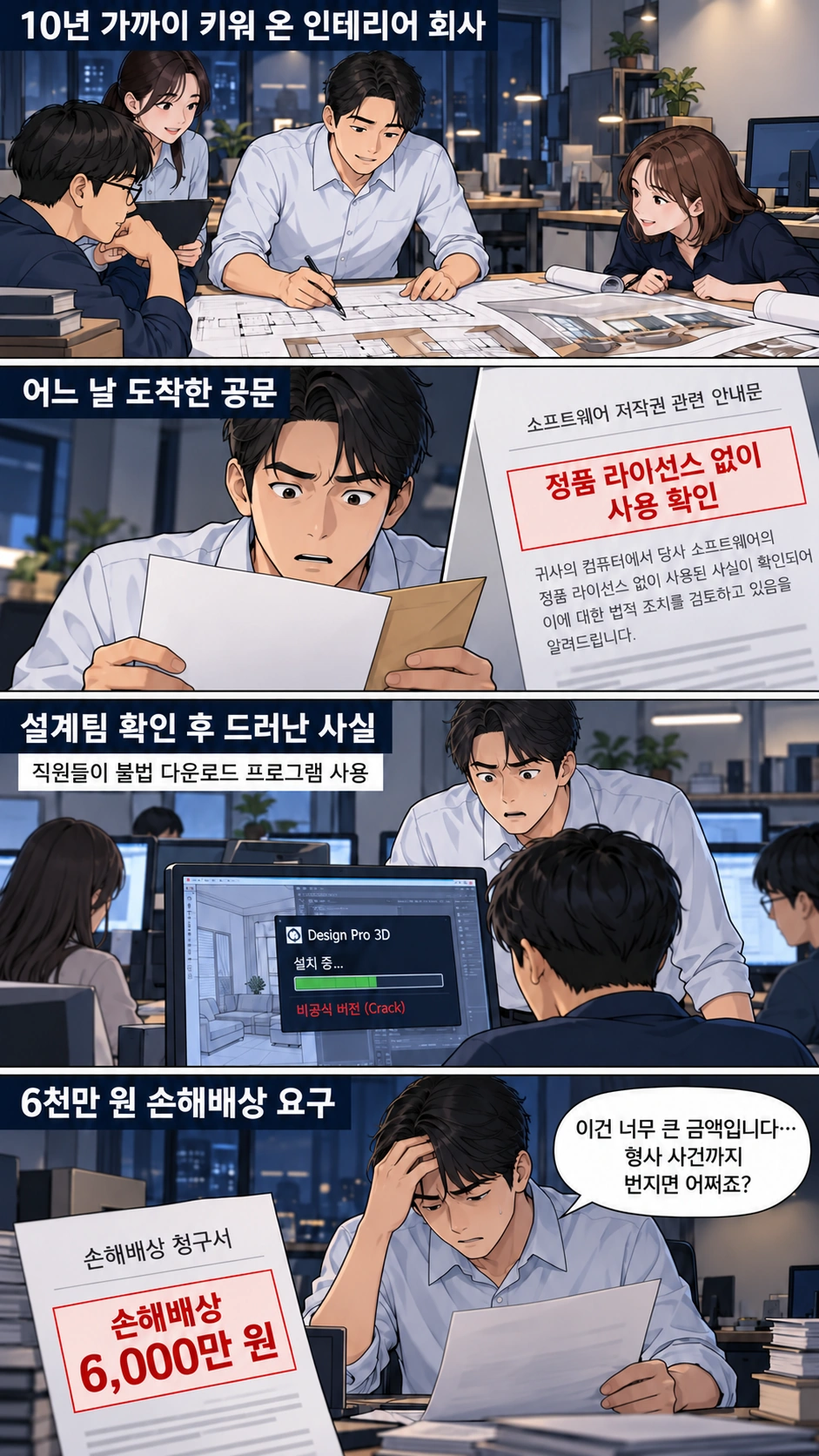 저작권법 위반으로 법적 분쟁에 휘말린 의뢰인