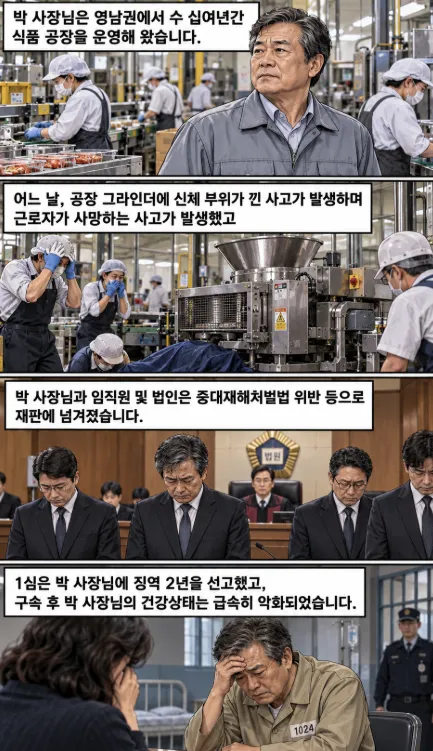 중대산업재해 벌어진 식품 가공 공장, 1심 결과 ‘구속’