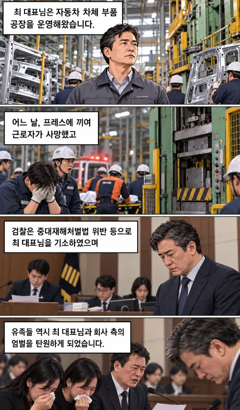 나주변호사가 상담한 사건의 경위 : 멈춰야 했던 프레스, 돌아오지 못한 동료