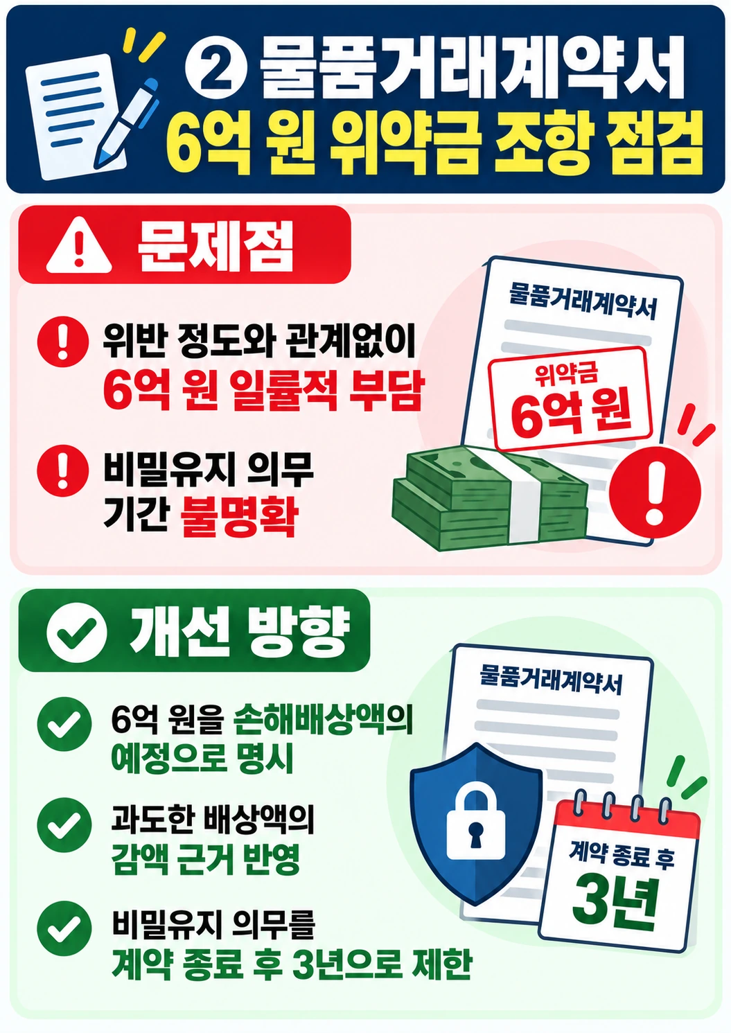 물품거래계약서의 문제점