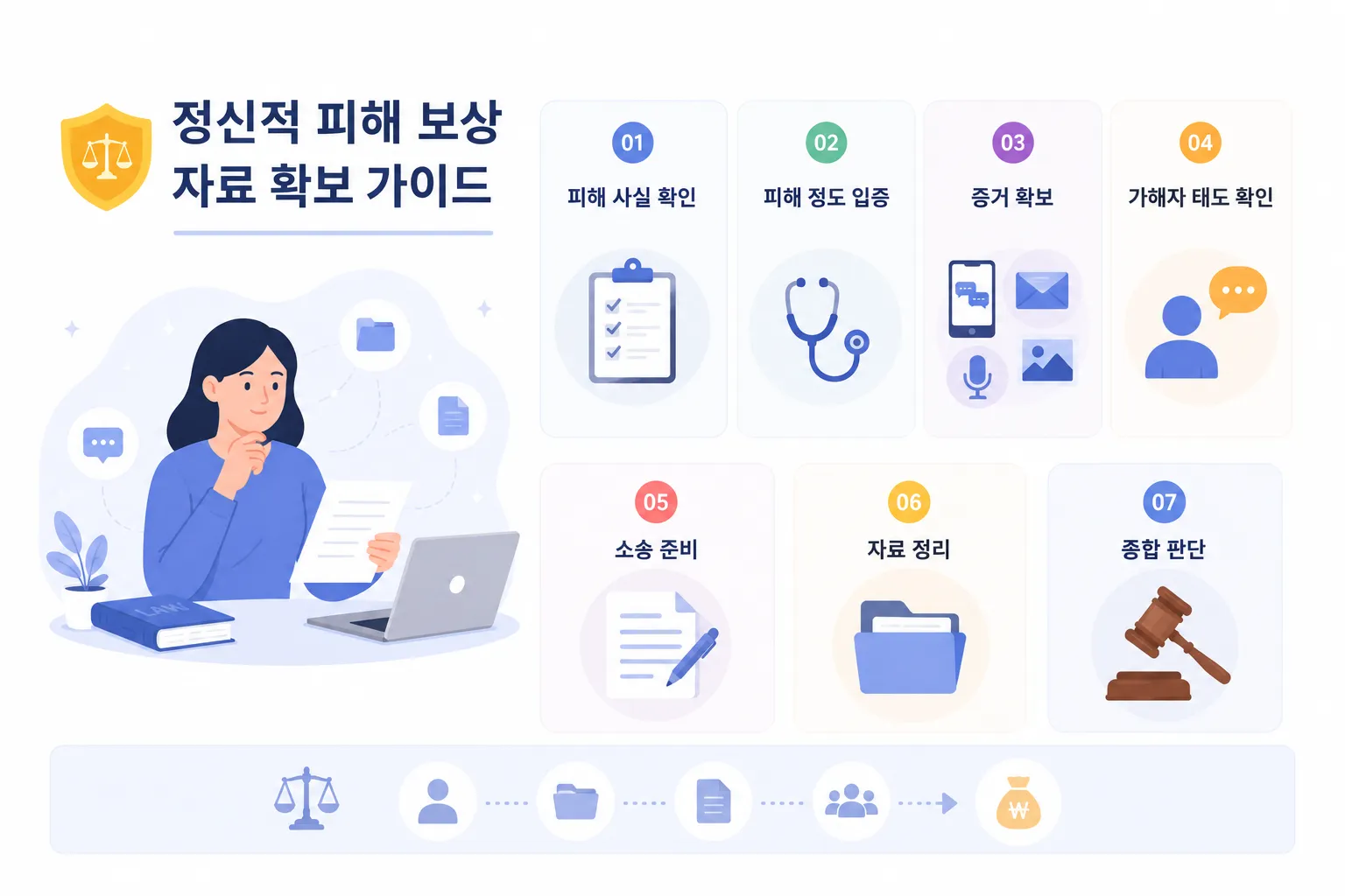 정신적피해보상 청구 체크리스트 내용 정리