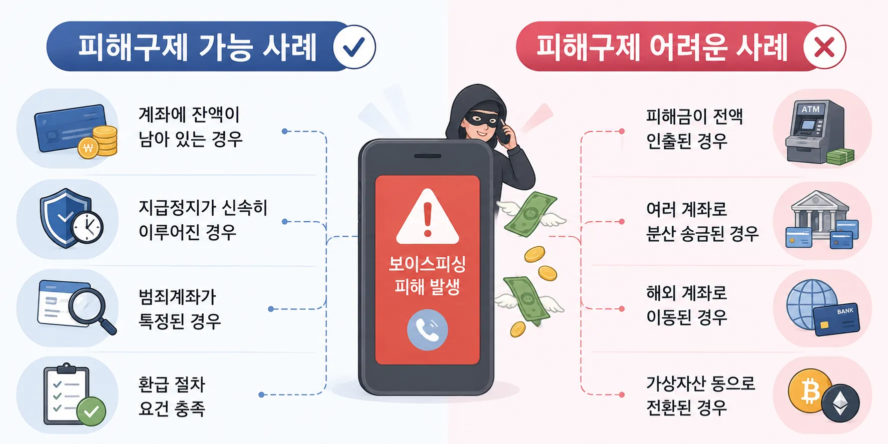 보이스피싱피해보상 가능 불가능 사례 지급정지 환급금 신청