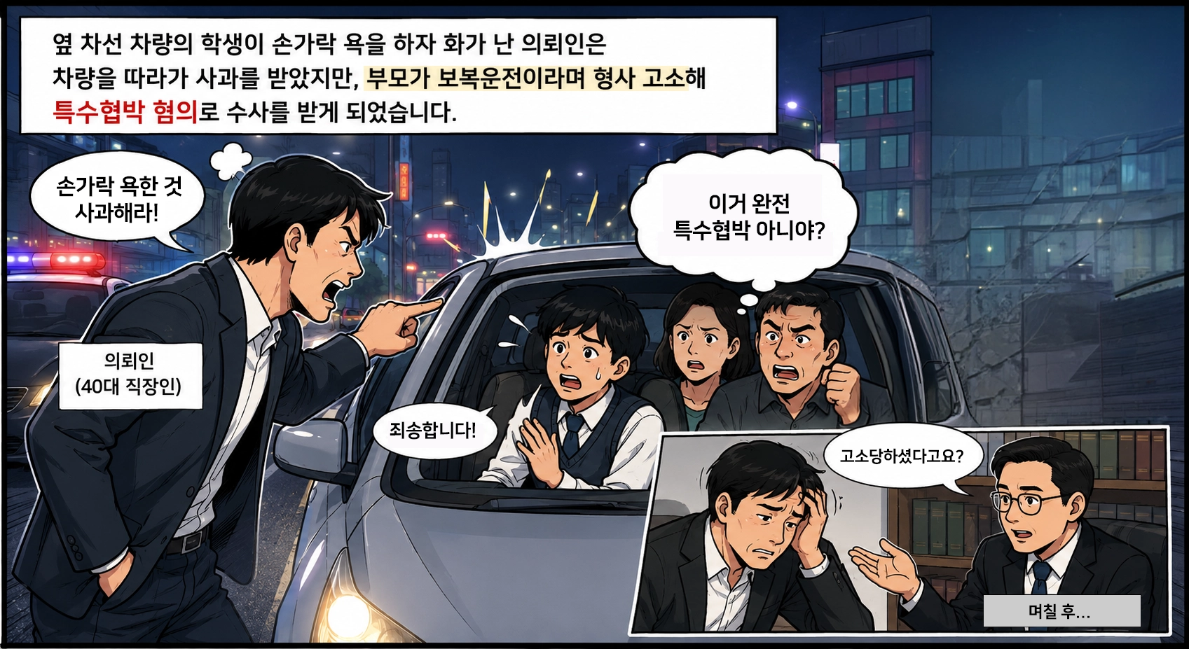 특수협박 흉기위협 보복범죄 형사절차 사례