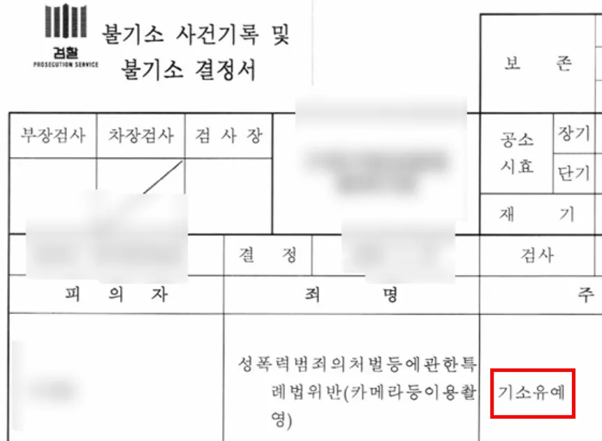 평택형사사건변호사가 이끈 결과 카메라등이용촬영죄 기소유예