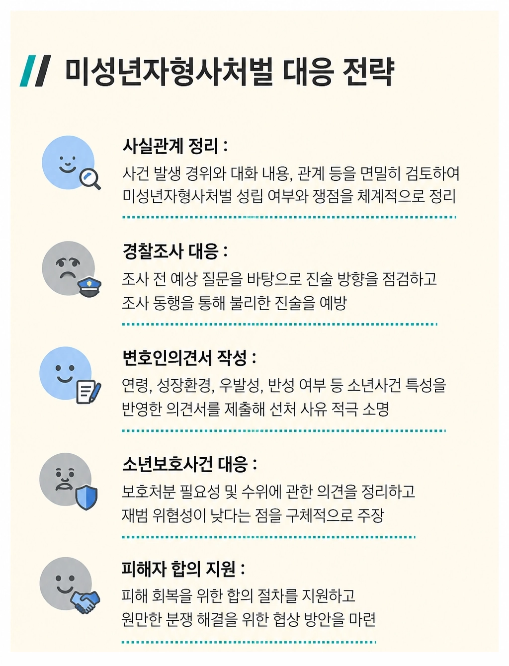 미성년자형사처벌 대응 시 보호자가 확인해야 할 주요 사항