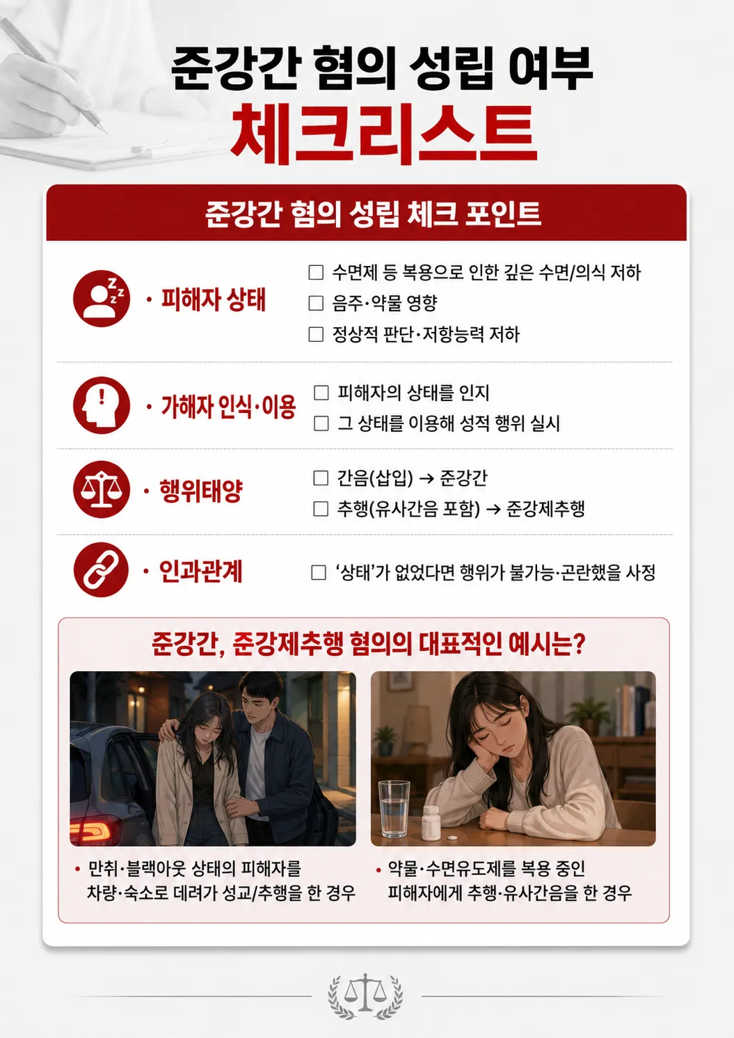 준강간처벌 위기에서 합의 가능성과 불송치 대응 전략 설명