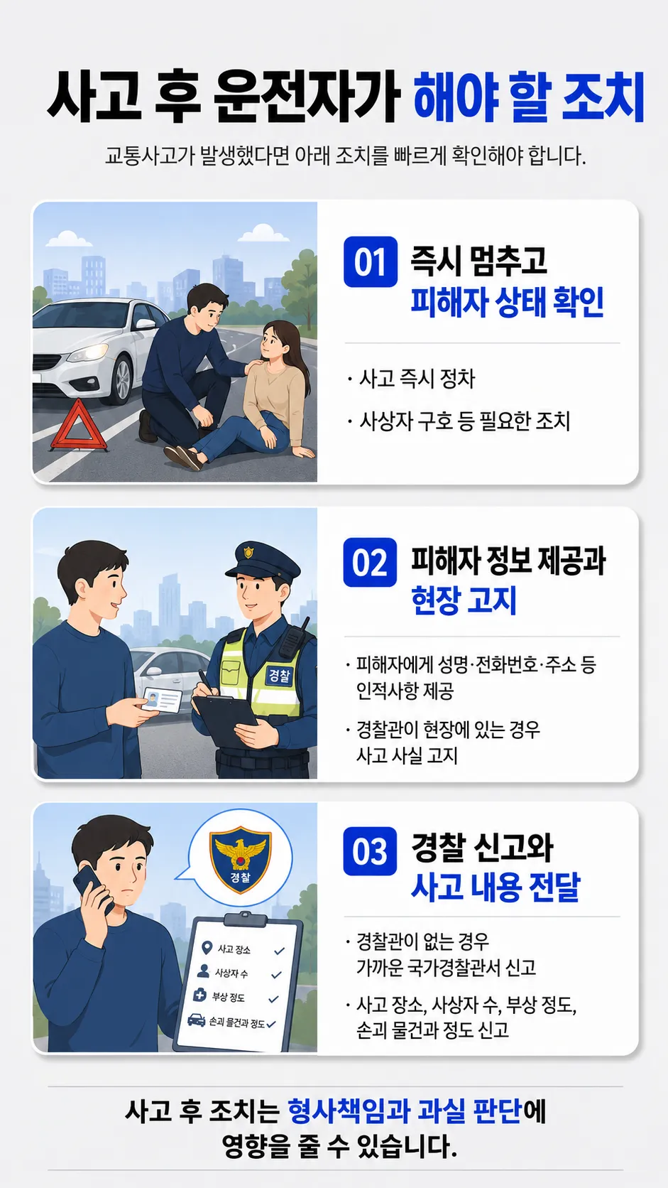 비접촉뺑소니 사고 후 운전자가 해야 할 구호조치와 인적사항 제공 절차 안내
