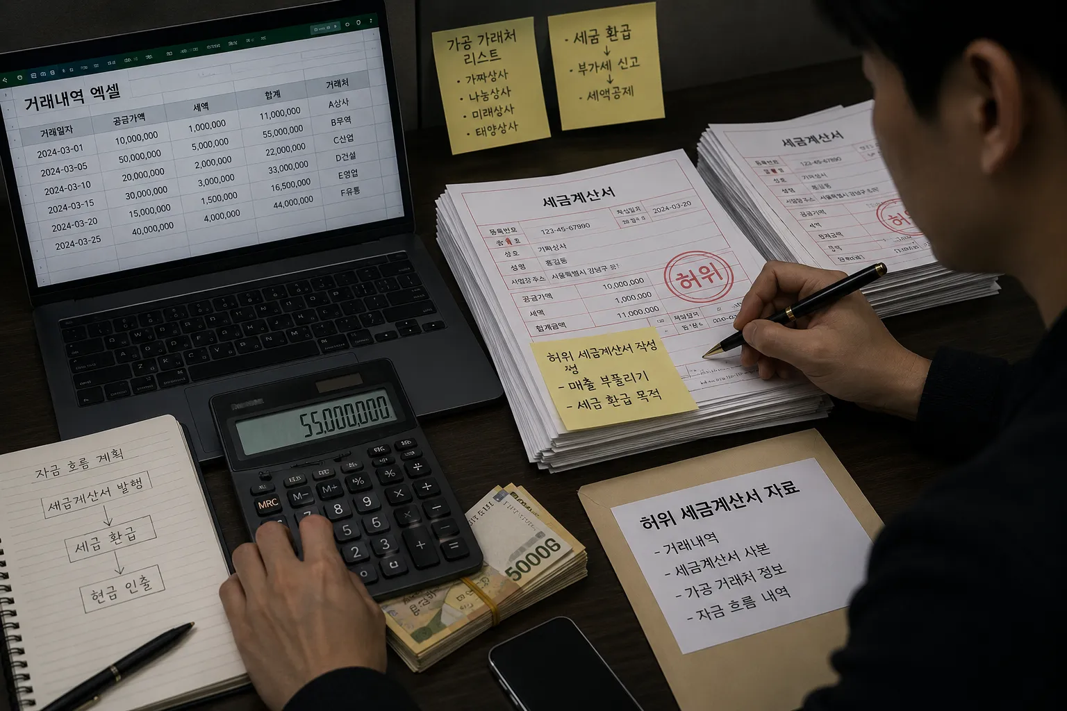 허위세금계산서발행으로 인한 형사처벌과 세무상 불이익 정리