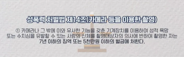 지하철몰카범 처벌 수위와 가중 처벌 대상 여부