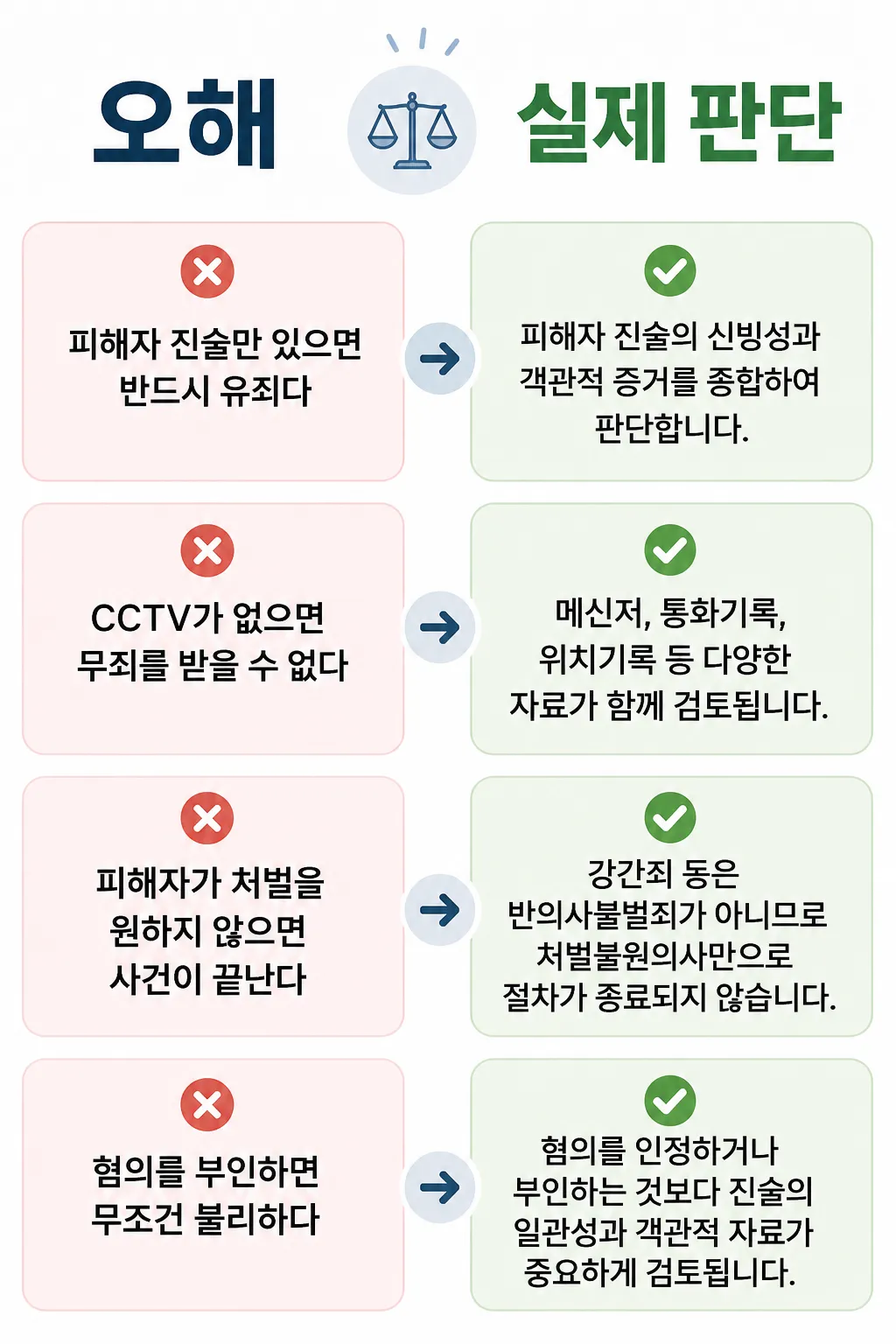 성범죄무죄 사건에서 자주 발생하는 오해