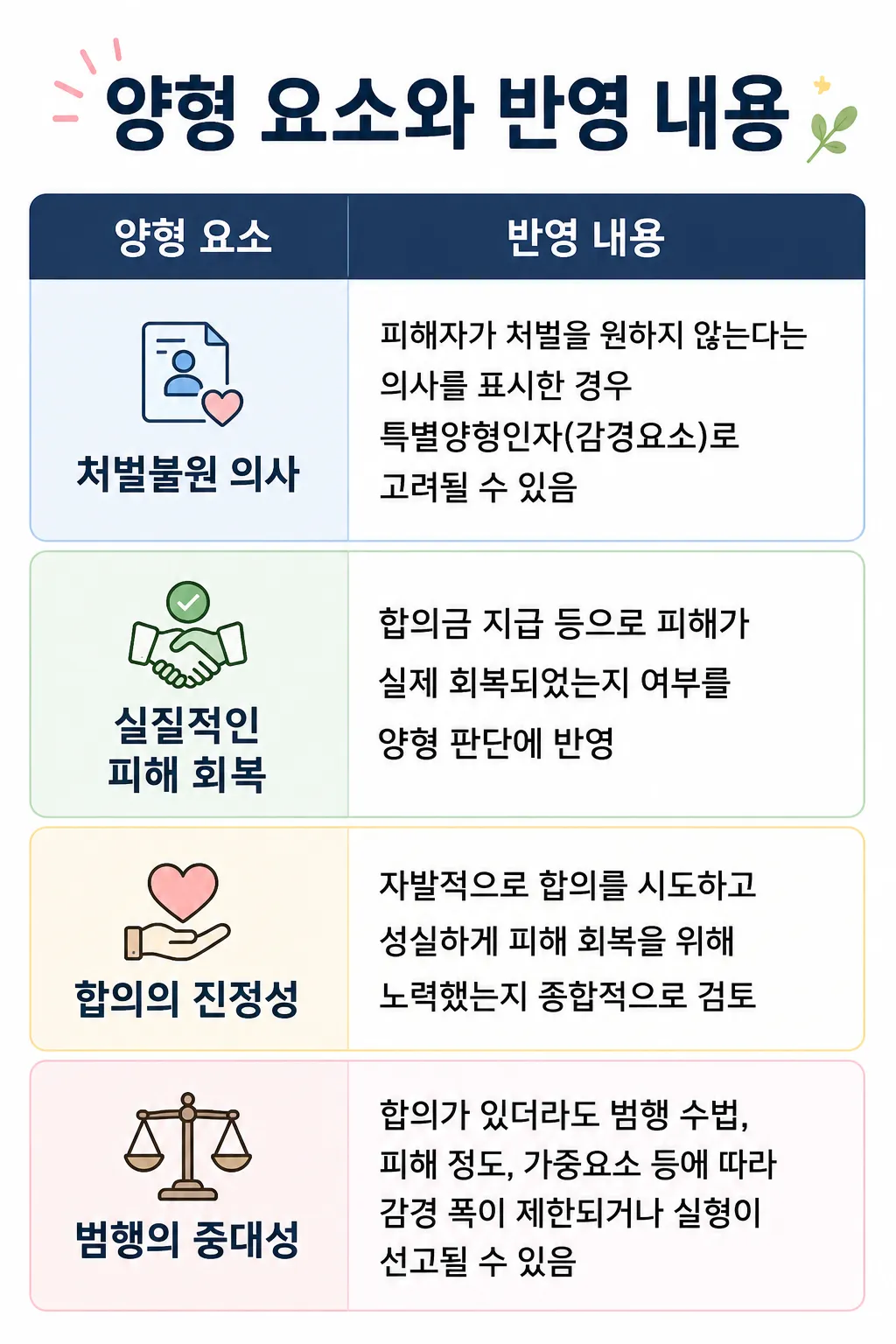 성폭행합의금 산정 시 양형에 반영되는 기준 정리