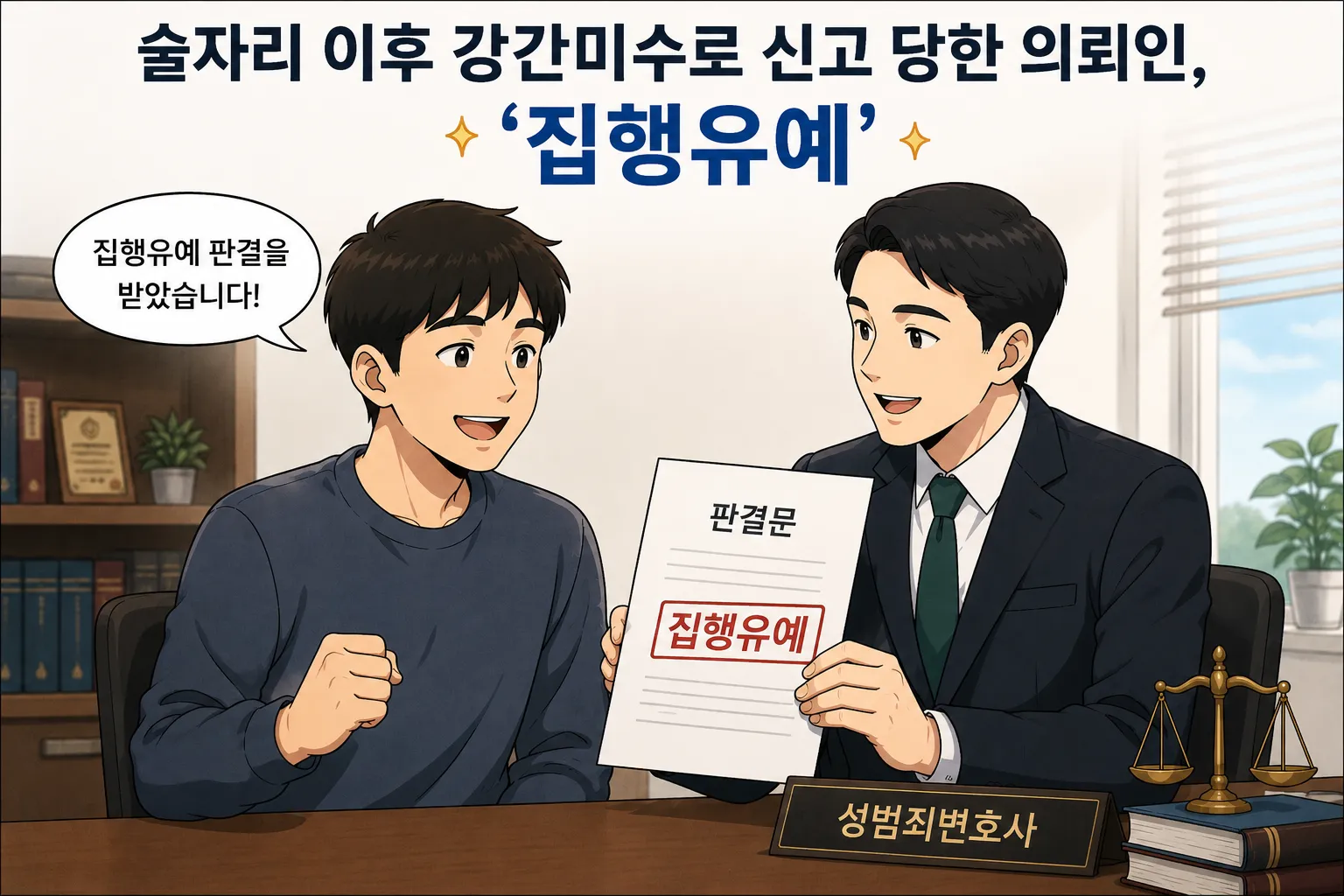 강간미수죄 고소당했으나 성폭행합의금 통해 집행유예 판결 사례