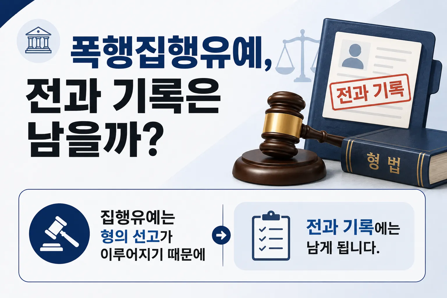 폭행집행유예 시 전과 기록 여부 확인하기