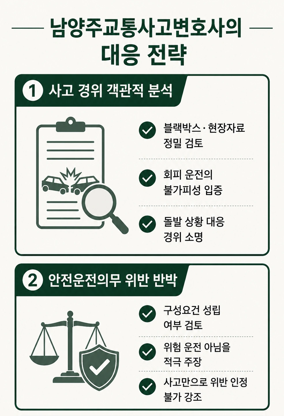 남양주교통사고변호사의 도로교통법 위반 혐의 대응 전략