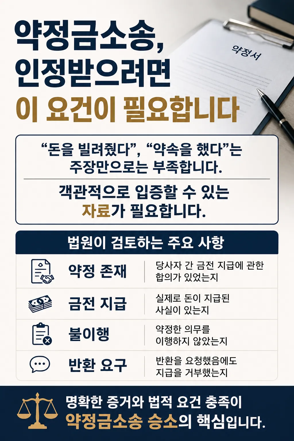 약정금소송 인정 요건 내용 확인하기